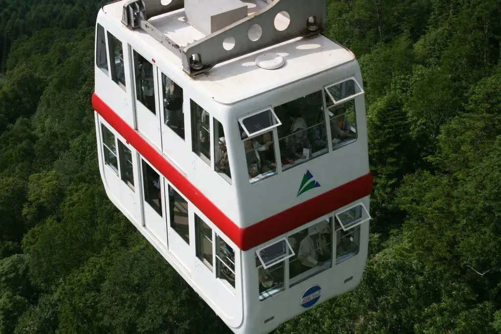 新穗高纜車的雙層纜車車廂